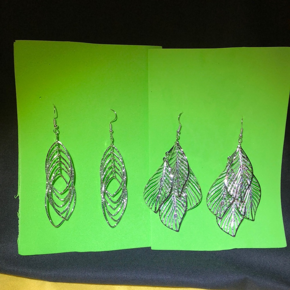 Dangle earrings. Silver toned. Light weight. NWOT
